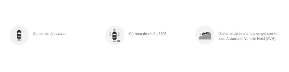 Íconos de sensor de reversa, cámara de visión 360 grados y sistema de asistencia en pendiente para Chevrolet Traverse 2023