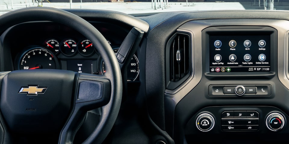 Camioneta de trabajo Chevrolet Silverado 2025 con Wireless Phone Projection con Apple CarPlay y Android Auto